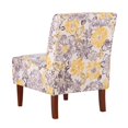 thumbnail image 2 of Linon Chaise d'Appoint en Bois Rembourrée Lily Bridey en Gris, 2 of 14