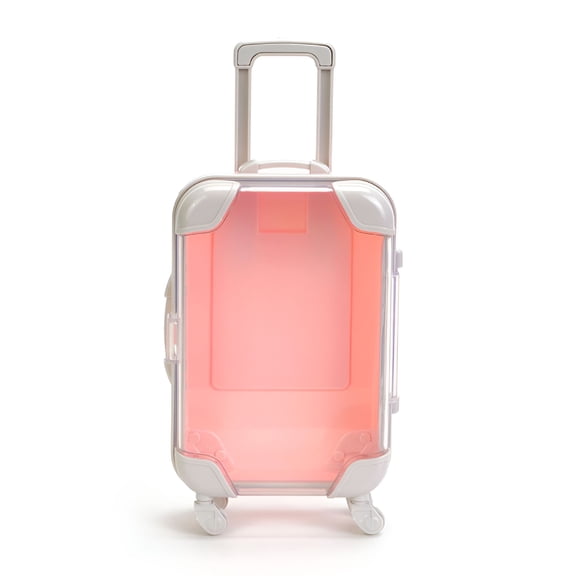 GASTROPOD Small Transparent Suitcase - Mini Travel Luggage with Wheels, Clear Storage Case for Organization, Compact Carry-On Trolley, Durable Lightweight Design