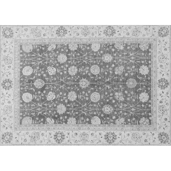 Ahgly Company Indoor Rectangle Oriental Gray Traditional Area Rugs, 4' x 6'