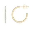 thumbnail image 2 of ANGARA Lab Grown Prong-Set Diamond Hoop Earrings for Women in 14K Yellow Gold (Size-1.3mm| Color-F-G| Clarity-VS) | April Birthstone, Anniversary, Jewelry Gift for Women | Lab-Grown Diamond Earrings, 2 of 5