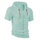 thumbnail image 5 of pstuiky Camisas de manga corta para hombre, Blusa de manga corta con cuello vuelto, transpirable, con botones y color liso para hombre camisas casuales para hombre m, 5 of 5