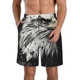 thumbnail image 1 of Fotbe Ink Style Bald Eagle Trajes de Baño Estampados para Hombre, Shorts de Verano de Secado Rápido, Ropa de Playa, Bañadores-Large, 1 of 6