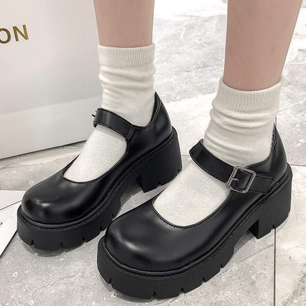 「MUVEIL×Offen」round-MARYJANE 37 Amazon.com | Milooey shoes Women's Fashion Round Toe