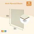 thumbnail image 5 of Bright Creations Thin Plywood Boards - Wood Panels for Painting & Engraving - Unfinished Birch Craft Wood Boards for DIY & Sign Projects - 12 x 12 in, 3 mm, Pack of 8, 5 of 10