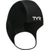 TYR Neoprene Swim Cap: Black, LG