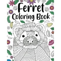 Ferret Coloring Book: Animal Adult Coloring Book, Ferret Lover Gift, Floral Mandala Coloring Pages, Doodle Animal Kingdo, (Paperback)