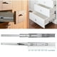 thumbnail image 2 of Gobrico Guías para cajones Herrajes para muebles 14 pulgadas 100 lb. Corredores hidráulicos de rodamiento de bolas de extensión completa con cierre suave, 3 pliegues, 2 pares, 2 of 5
