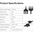 thumbnail image 3 of shiyou-Solar Branch Connector Y-Connector, for Parallel Connection Between Solar Panels 1000V/1500V 50A, Complimentary MC-4 Wrench Assembly and Disassembly Crimping Tool, （MFFF/FMMM +Spanner 1Pack）, 3 of 4