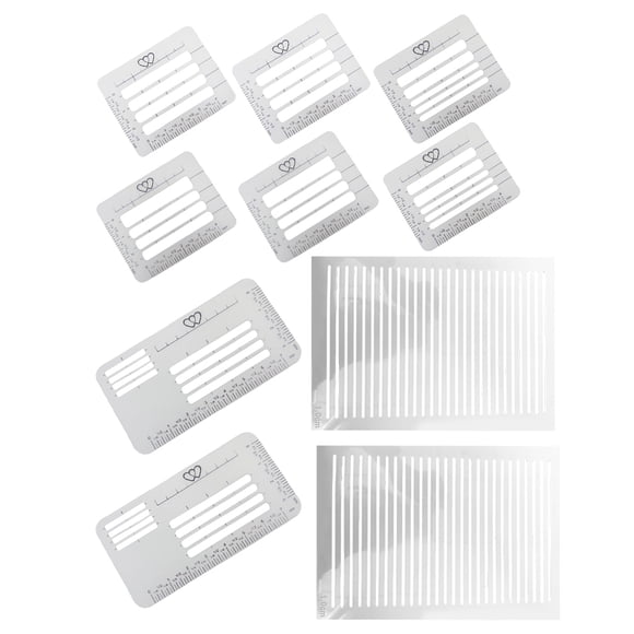 LOLIPPYY 4-Piece Set Lettering Writing Template For Greeting Cards Writing Guide Scrapbooking