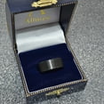 thumbnail image 4 of Brushed Finish Flat Carbide Black Tungsten Wedding Band (8mm), 4 of 4