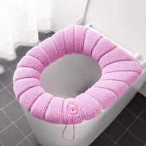 Solid Color Toilet Seat Cushion | Soft & Warm Comfort for Round & Elongated Toilets | Machine Washable & Non-Slip Design | Hygienic Bathroom Accessory