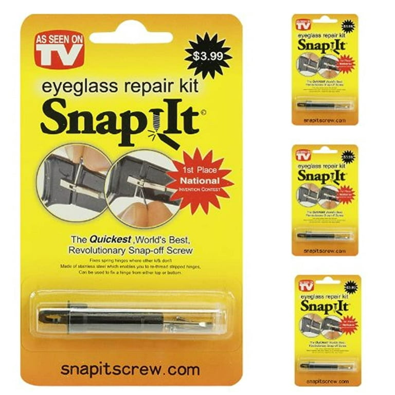 Set of 3 Snap It Eyeglass Repair Kits - As Seen on TV - One for Home, Work & Travel! by Glasses Accessories