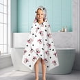 thumbnail image 6 of White Cow Black Spot Bow Pattern Hooded Bath Towel，50"x30" for Ages 3 To 12 Kids, Quick Dry Lightweight Soft Microfiber Hood Beach Towel Cover Up for Kids, 6 of 7