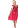 thumbnail image 2 of Casual Nights Women's Satin Lace Cap Sleeve Embroidered Night Gown, 2 of 2