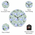 thumbnail image 5 of Wall Clock Green Blue Tie Dye Clocks PVC Silent Non-Ticking Battery Operated Decorative Boho Abstract Art Round Clock for Home Living Room Kitchen Bedroom Office School Wall Decor 10 Inch, 5 of 9