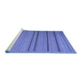 thumbnail image 2 of Ahgly Company Machine Washable Indoor Square Abstract Blue Contemporary Area Rugs, 4' Square, 2 of 4
