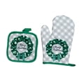 thumbnail image 2 of Manoplas y almohadillas aislantes de Papá Noel Juego de aislamiento para cocina y repostería Manoplas aislantes de franela para horno Almohadillas aislantes Adornos para árbol de Navidad con cord, 2 of 6