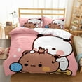 thumbnail image 3 of Ensemble de Literie Kawaii Anime Imprimé pour Lit Double, Matelassé, Mélange Polyester/coton, 3 of 10
