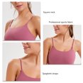 thumbnail image 4 of Camiseta sin mangas de Yoga profesional para mujer, sujetador deportivo acolchado con tirantes finos, camiseta sin mangas para Fitness, deporte y entrenamiento para correr, 4 of 5
