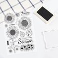 thumbnail image 6 of GLOBLELAND Sunflower Clear Stamps Transparent Silicone Stamp for Card Making Decoration and DIY Scrapbooking, 6 of 9
