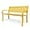 Yellow, variant on VINGLI Metal Beautiful Floral Back and Waterproof Frame Outdoor Bench, Blue