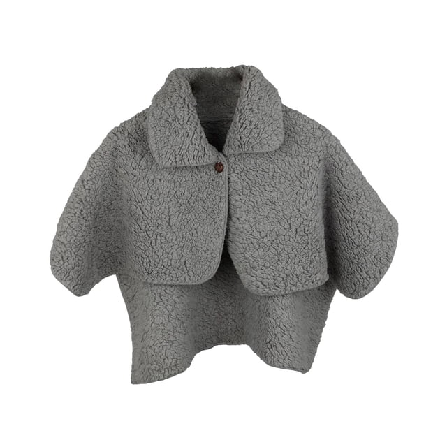 Chal de invierno para mujer, chal con hombros, capa, Ponchos, chal térmico de lana, almohadilla protectora para el cuello, regalo para Festival, avión gris Salvador Mantón cálido