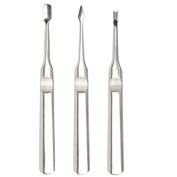 Removedor profesional de cutículas, 3 uds., cortacutículas para uñas, removedor de cutículas, empujador de cutículas de uñas de Metal, funcionalidad inteligente