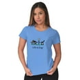 thumbnail image 3 of Sneaky Dog Eating BBQ Funny Grilling Women's T Shirt Ladies Tee Brisco Brands S, 3 of 6