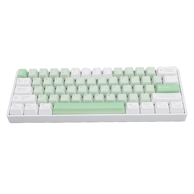 2.4G Wireless Wired Keyboard, 61 Keys Mechanical Keyboard Compact for IOS