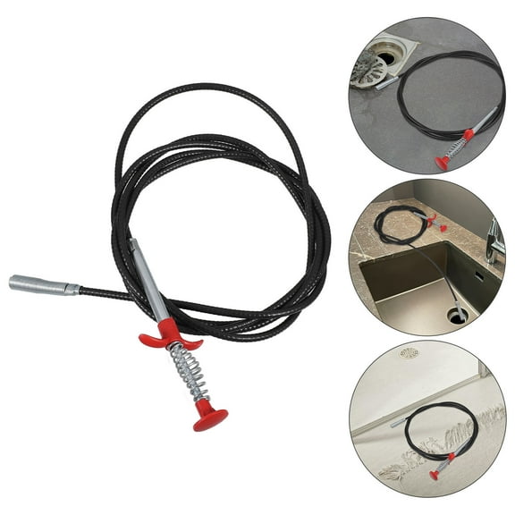 HEMOTON  Sink Drain Cleaner Tool Flexible Grabber Small Clogged Baby Red