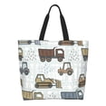 thumbnail image 1 of Balery Tractor and Dumper Bolsa Tote Estilo Estético con Cremalleras, Bolsa de Hombro, Bolsa de Compras Grande y Plegable, 1 of 8