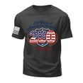 thumbnail image 4 of Leey-World 250 Anniversary Shirts 250Th Anniversary Printed Men's Casual Polo T-Shirt 250 Years of Freedom Shirt American Flag Patriotic Clothes(Dark Gray,S), 4 of 5