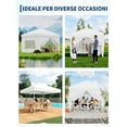 thumbnail image 2 of Gazebo Plegable 3x3m Impermeable con 4 Paredes - UPF 50+, Acero Reforzado, Fácil Montaje - Para Jardín, Camping, Fiestas - Color blanco, 2 of 7