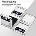 thumbnail image 4 of Compatible with Samsung Galaxy Z Flip 4 Case with Built-in Screen Protector, Hinge Protection Shockproof Anti-Scratches Electroplated Case Phone Cover Casefor Samsung Galaxy Z Flip 4 5G Silver, 4 of 7