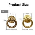 thumbnail image 3 of 6Pcs Brass Ring Pulls - Cabinet Knobs with Screws for Furniture Cabinet Drawer Dresser, 3 of 7