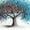 Tree Of Optimism, variant on Elephant Stock Tree Of Optimism Wall Art - Horizontal Multi Panel Canvas - Living Room Wall Decor - Floral And Botanical Multi Panel - Gray And Gold Decor By Ashvin Harrison - 23" x 14"