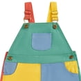 thumbnail image 5 of LJEFF Kids Color Block Overalls Shorts, Summer Adjustable Straps Casual Breathable Summer Toddler Jumpsuit Sky Blue Size 3 T, 5 of 6