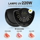 thumbnail image 4 of Lámpara UV LED para uñas de 220 W, lámpara profesional inteligente para uñas de gel UV con mango, 4 temporizadores, pantalla LCD HD, base extraíble, máquina UV LED para manicura de todo tipo de geles, 4 of 5