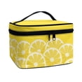 thumbnail image 2 of HELLHERO Lemons Portable Cosmetic Organizer Bags with Brush Slots Polyester Wide-open Durable, 2 of 5