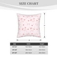 thumbnail image 4 of Velvet Decorative Throw Pillow Covers Set of 2, Soft Square Cushion Cover with Invisible Zipper Cartoon Rabbit Bear Pink Printing, 20"x20", 4 of 7