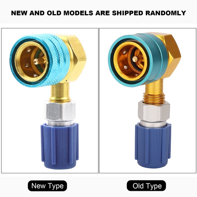 R1234YF to R134A Adapter, R1234Rf to R134A Quick Coupler Car Air Conditioning Refill Adapter Right Angle