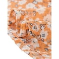 thumbnail image 7 of MODA NOVA Junior's Ruffle Blouse V Neck Cap Sleeves Floral Tops Orange 2XL, 7 of 7