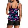 thumbnail image 5 of Sakmal Full Coverage Tankinis Women Plus Size Swimwear Floral Holiday Womens Swimsuits L, 5 of 7