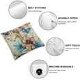 thumbnail image 6 of nygtbtfer Set of 4 Farmhouse Blue Flower Throw Pillow Covers  Orchid Butterfly  Linen Floral Cushion Case for Couch Outdoor Sofa ,Living Room Bed Indoors Home Décor White, 6 of 7