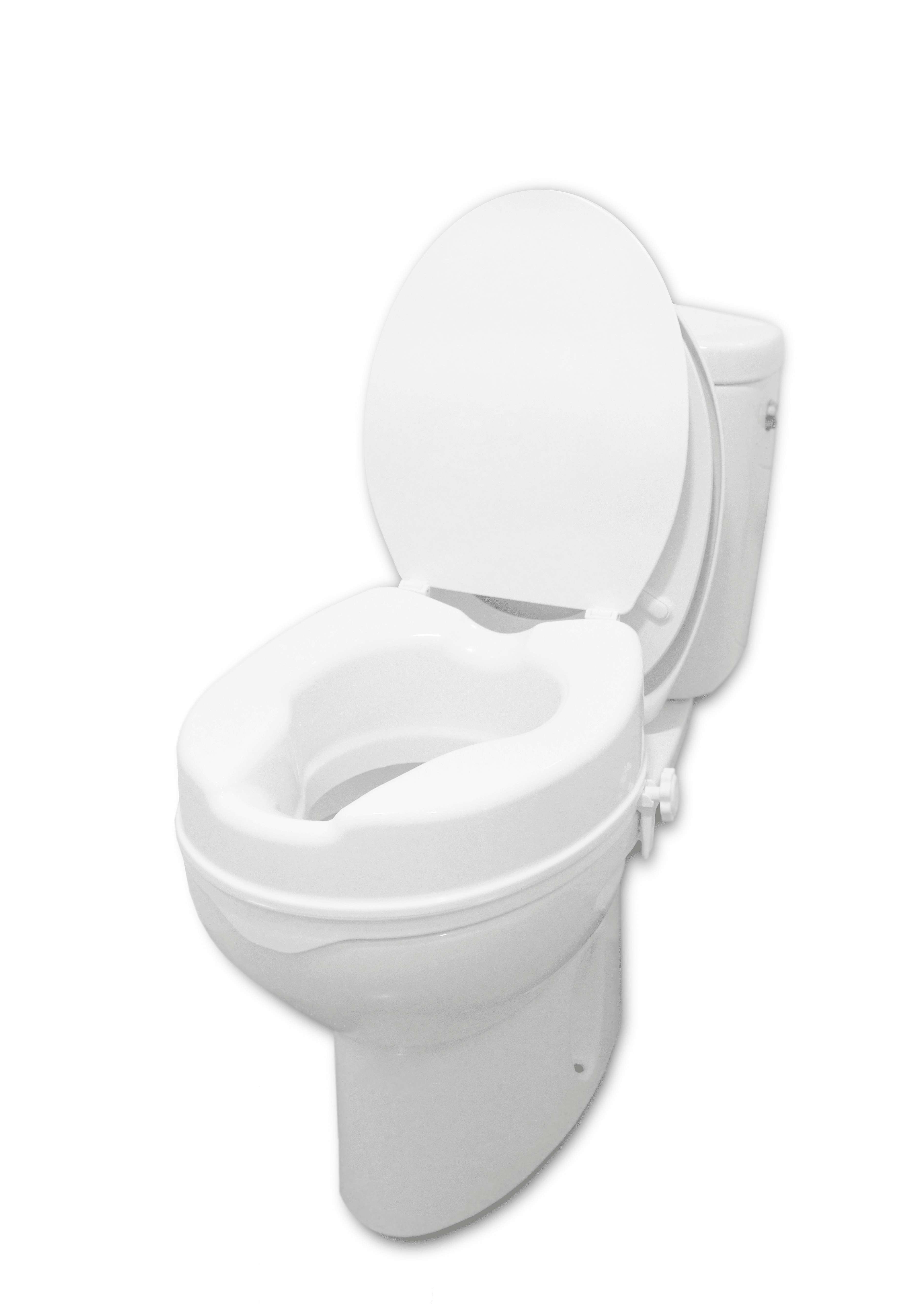 PEPE Toilet Seat Risers for Seniors with Lid (4"), Elongated Raised