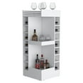 thumbnail image 5 of Corner Wine Cabinet with Secure Bottle Storage and Open Shelving, Space-Saving Design for Kitchen, Dining, or Living Room, White, 5 of 7