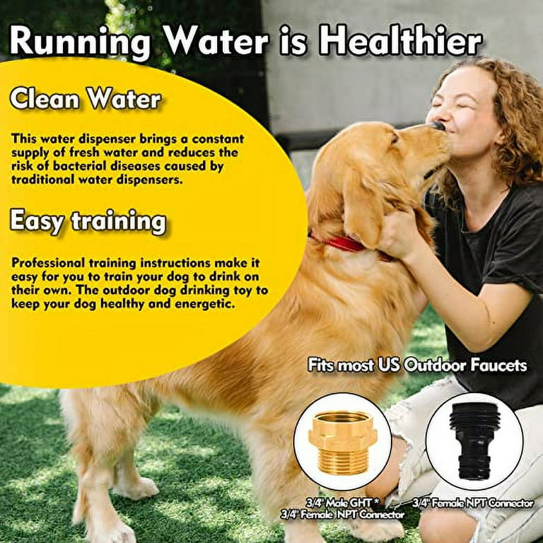 Dog Sprinkler Toy Videosystem Outdoor Dog Drinking Water Fountain