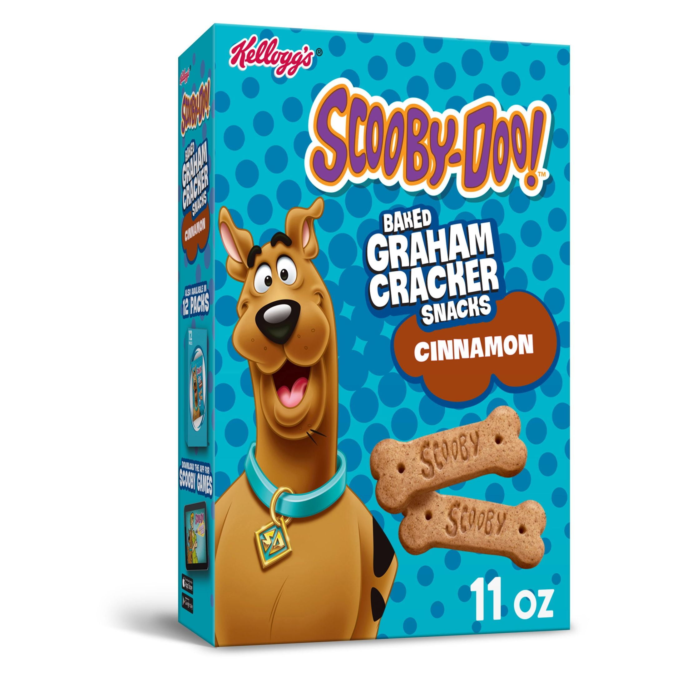 Kellogg's SCOOBY-DOO! Cinnamon Baked Graham Cracker Snacks, 11 oz