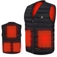 thumbnail image 4 of Chaleco de algodón con calefacción inteligente para hombre y mujer, chaleco con cuello en V calefactable de 9 áreas, chaqueta térmica Flexible para exteriores para invierno, M-7XL, 4 of 5