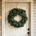 thumbnail image 4 of 16" Canadian Pine Artificial Christmas Wreath, Faux Pine Christmas Wreath, Seasonal Indoor Home Decor, 4 of 9